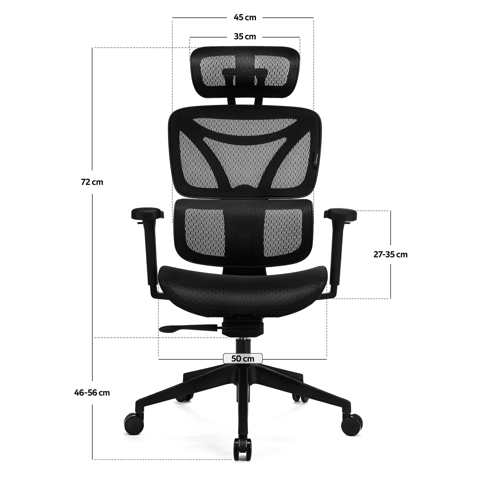 Krēsls Cont S 50/50/130 cm melns - N1 Home