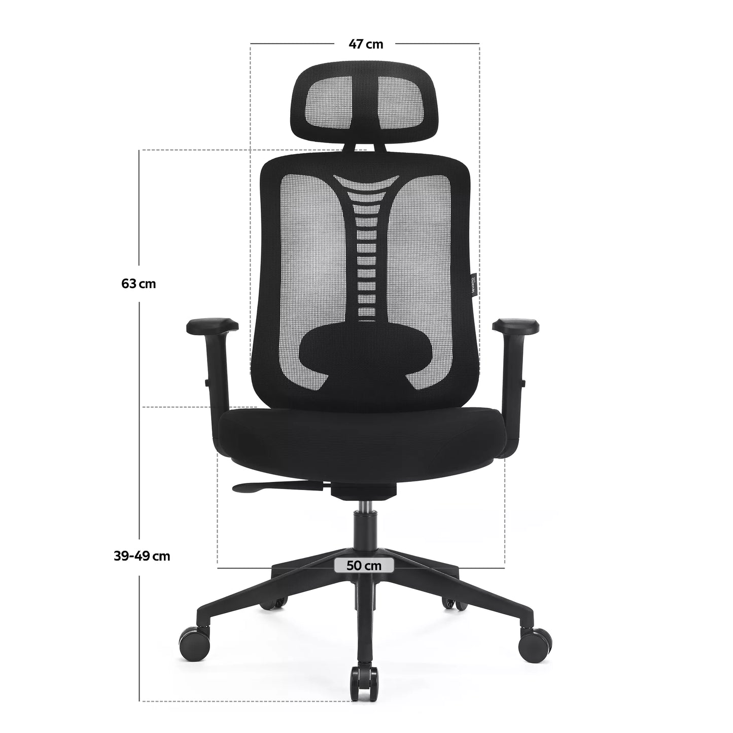 Krēsls Ers 50/50/130 cm melns - N1 Home