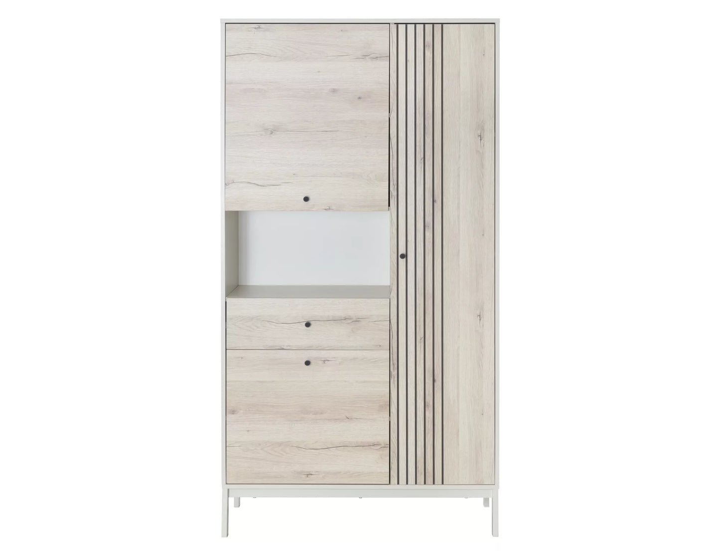 Skapis Frosi 40/191/100 cm ozols/netīri balta - N1 Home