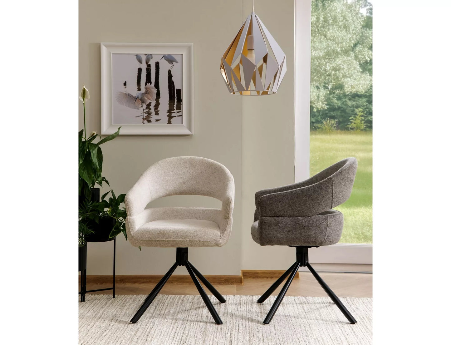 Krēsls Borga 87/50/58 cm tumši pelēks - N1 Home