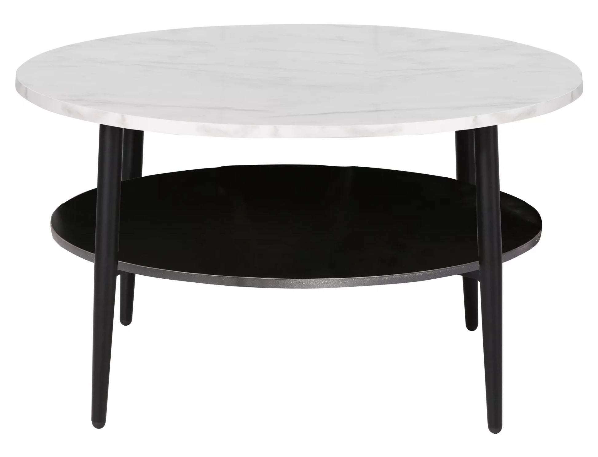 Kafijas galdiņš Ellaya 45/80 cm balts/melns - N1 Home