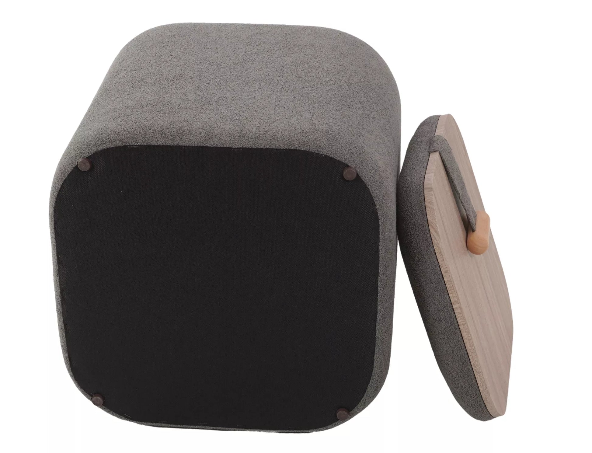 Pufs Naps 42/37/37 cm pelēks - N1 Home