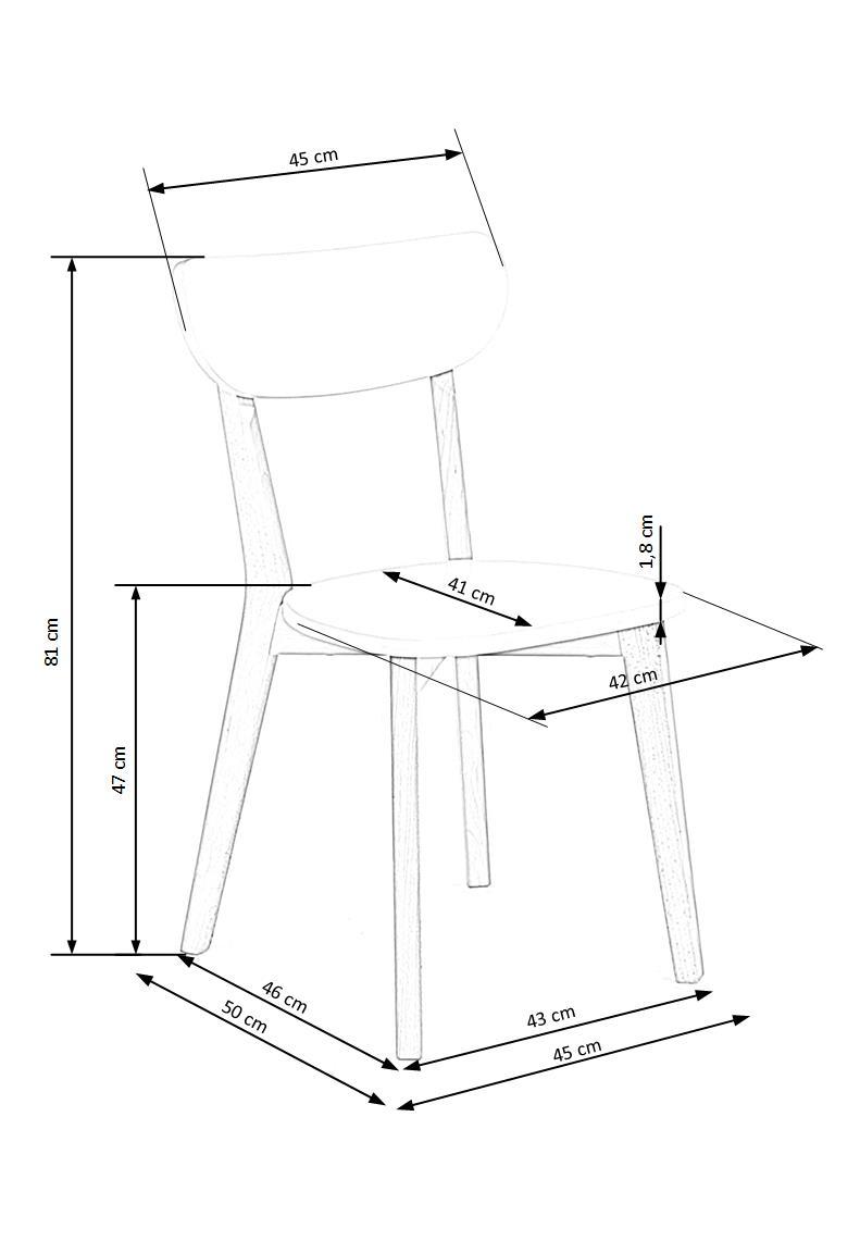 Krēsls Fori 45/50/81/47 cm balts - N1 Home
