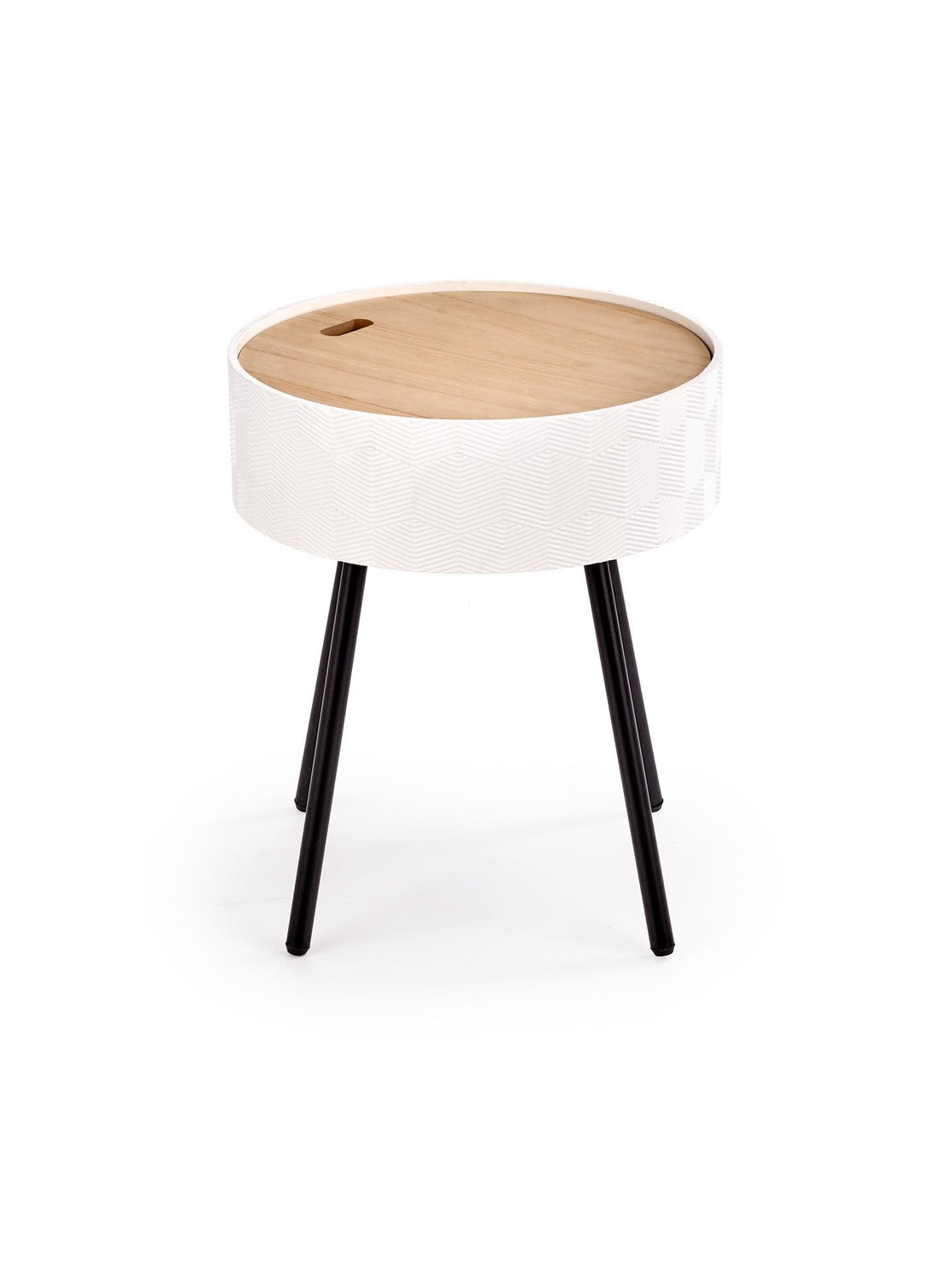 Kafijas galds Aira 38/45 cm balts/melns - N1 Home