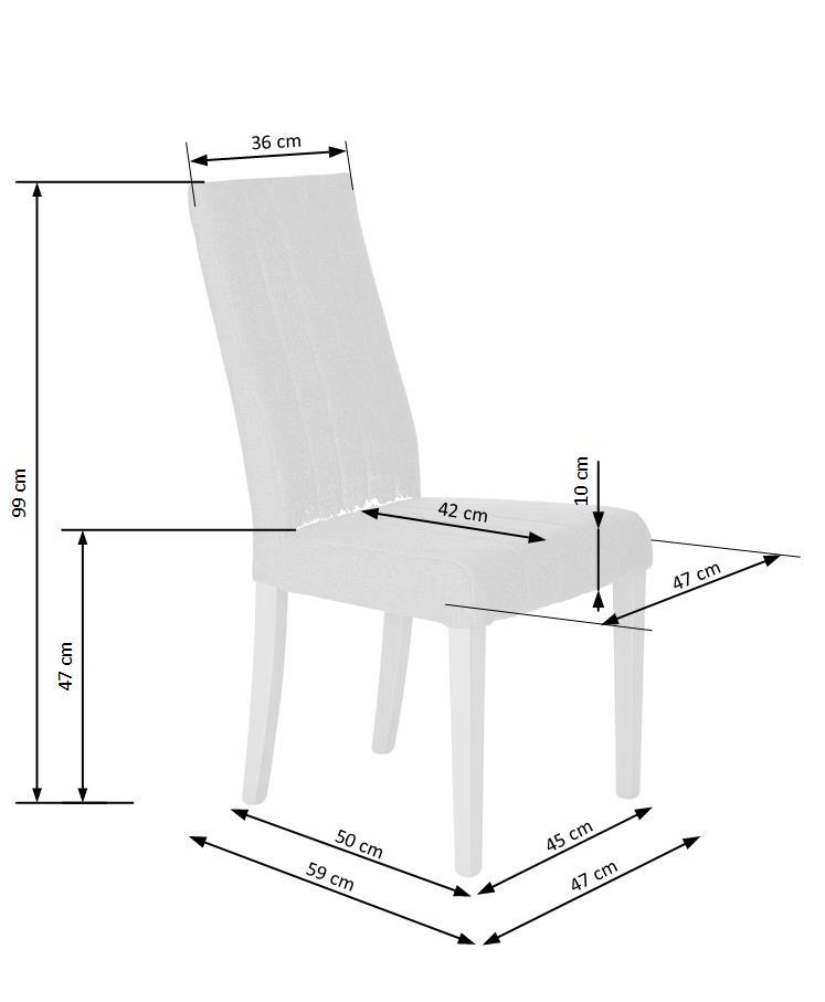 Krēsls Goro 47/59/99/47 cm pelēks - N1 Home