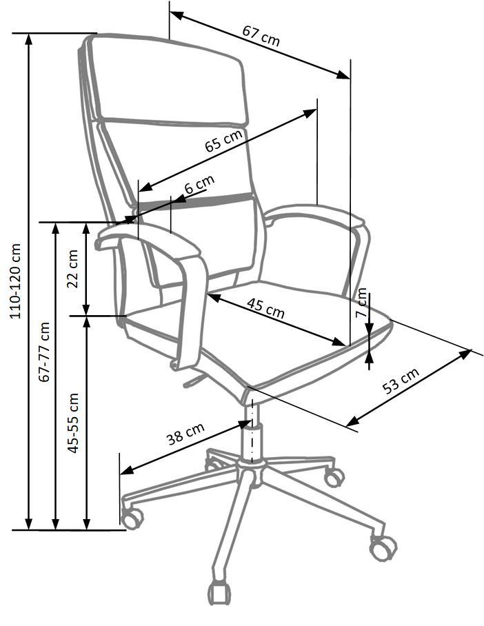 Krēsls Aur 65/67/110 - 120 cm