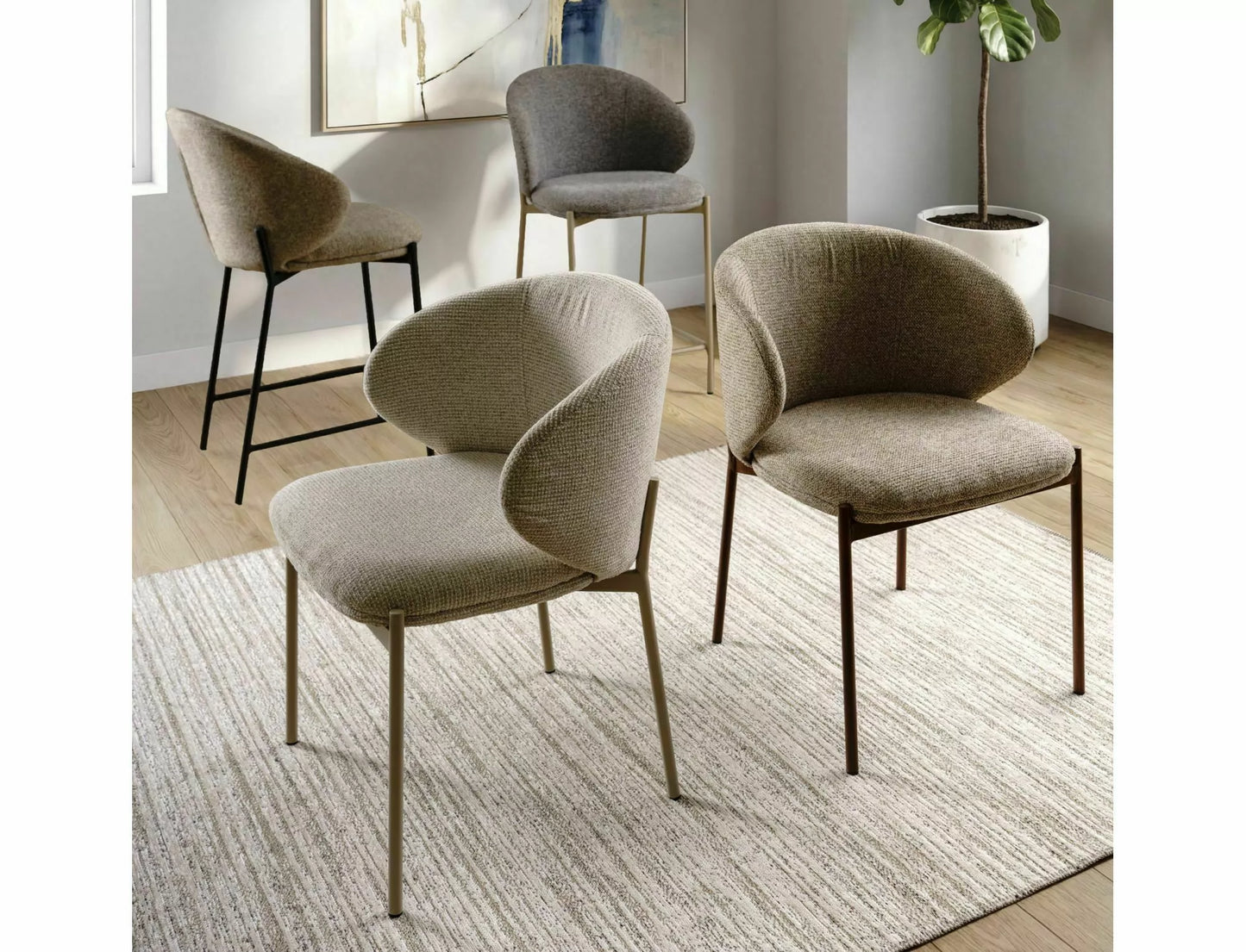 Krēsls Kiors 75/54/49 cm bēšs/rieksts