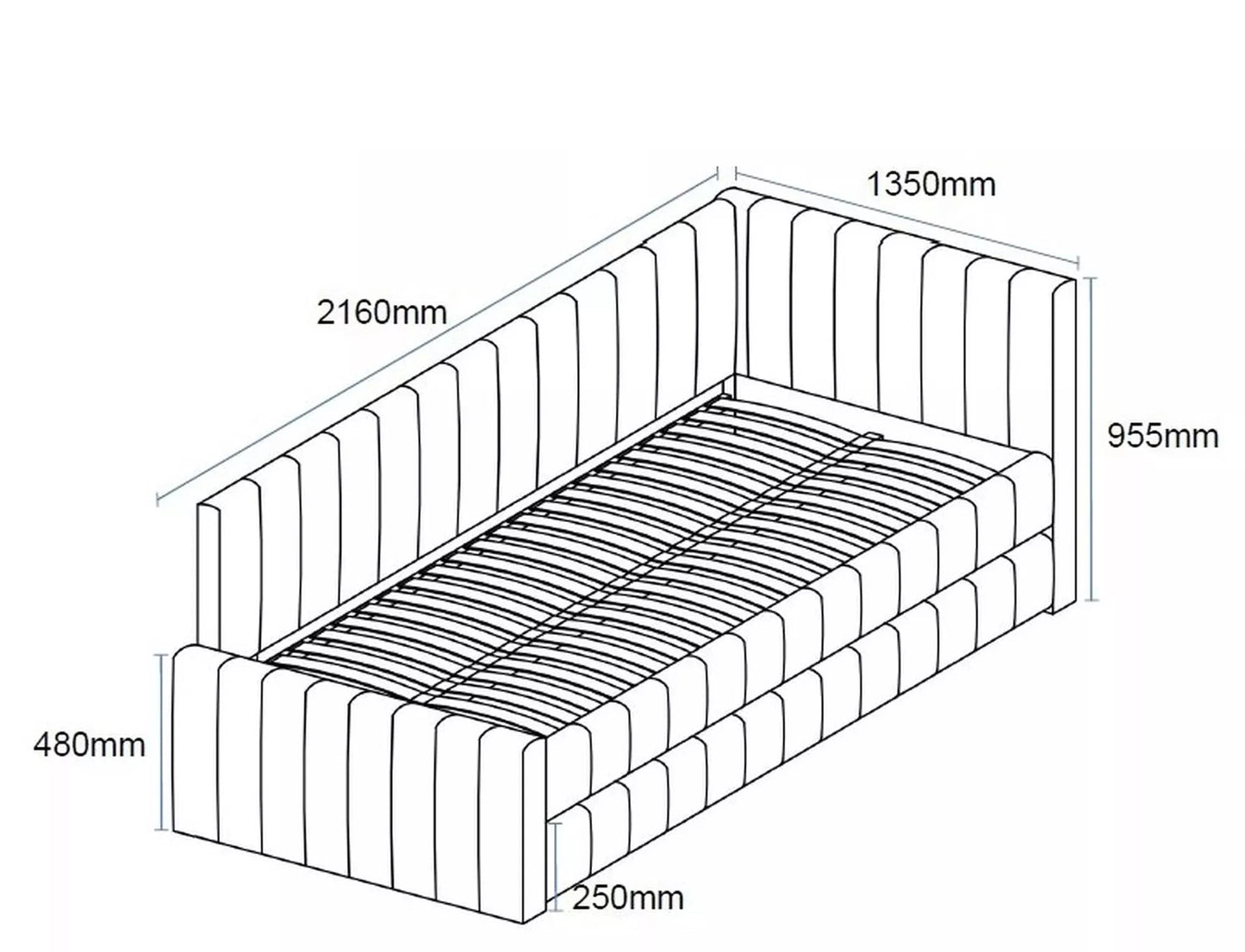 Gulta Aliar 120/200 cm Raven 24