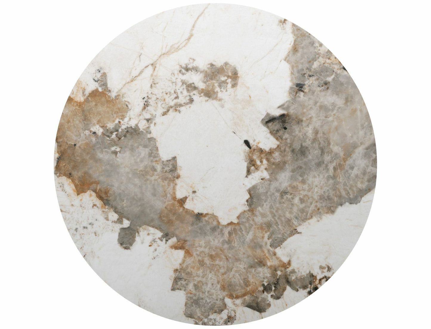 Galds Ronda 120/76 cm balts/ozols