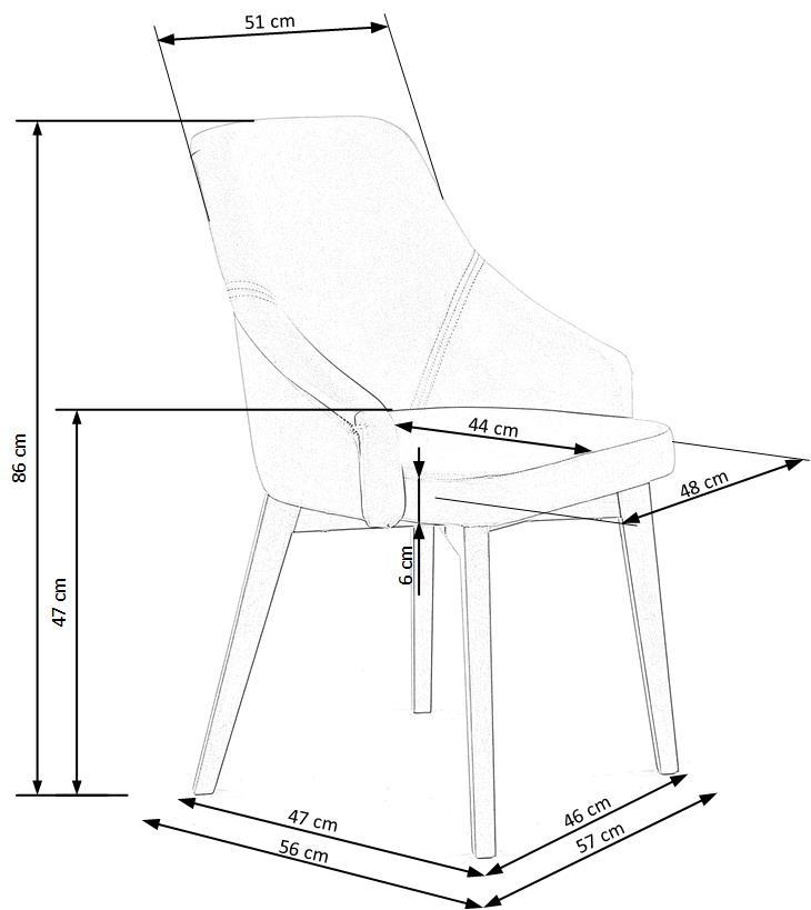 Krēsls Tahi 2 57/56/86/47 cm  antracīts/ bēšs - N1 Home