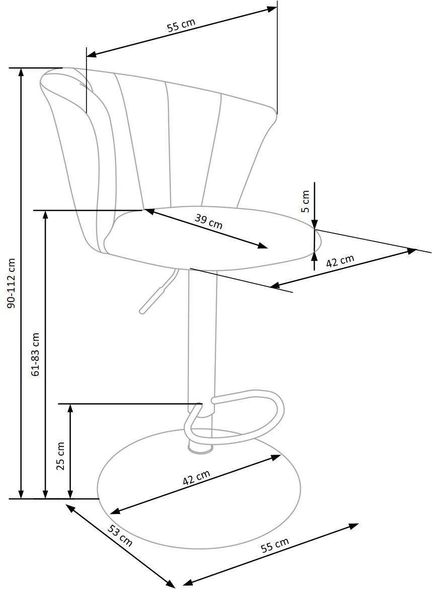 JA krēsls bēšs 55/53/90-112/61-83 cm - N1 Home