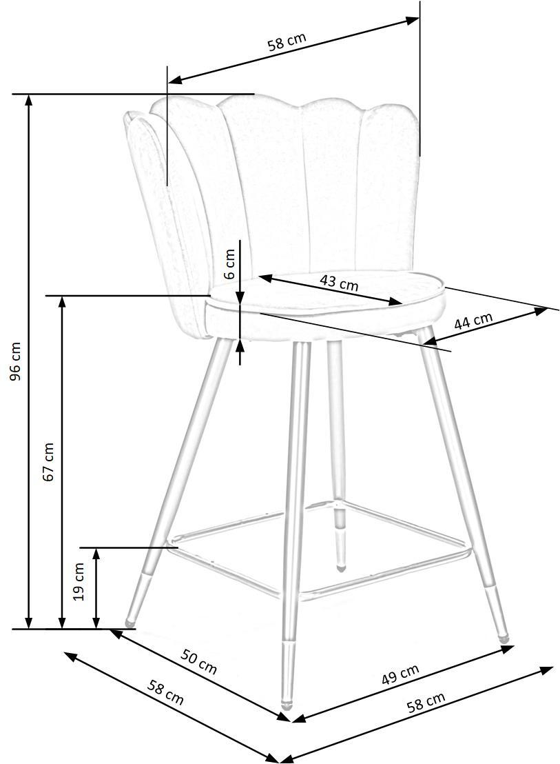 JO krēsls pelēks 58/5896/67 cm - N1 Home
