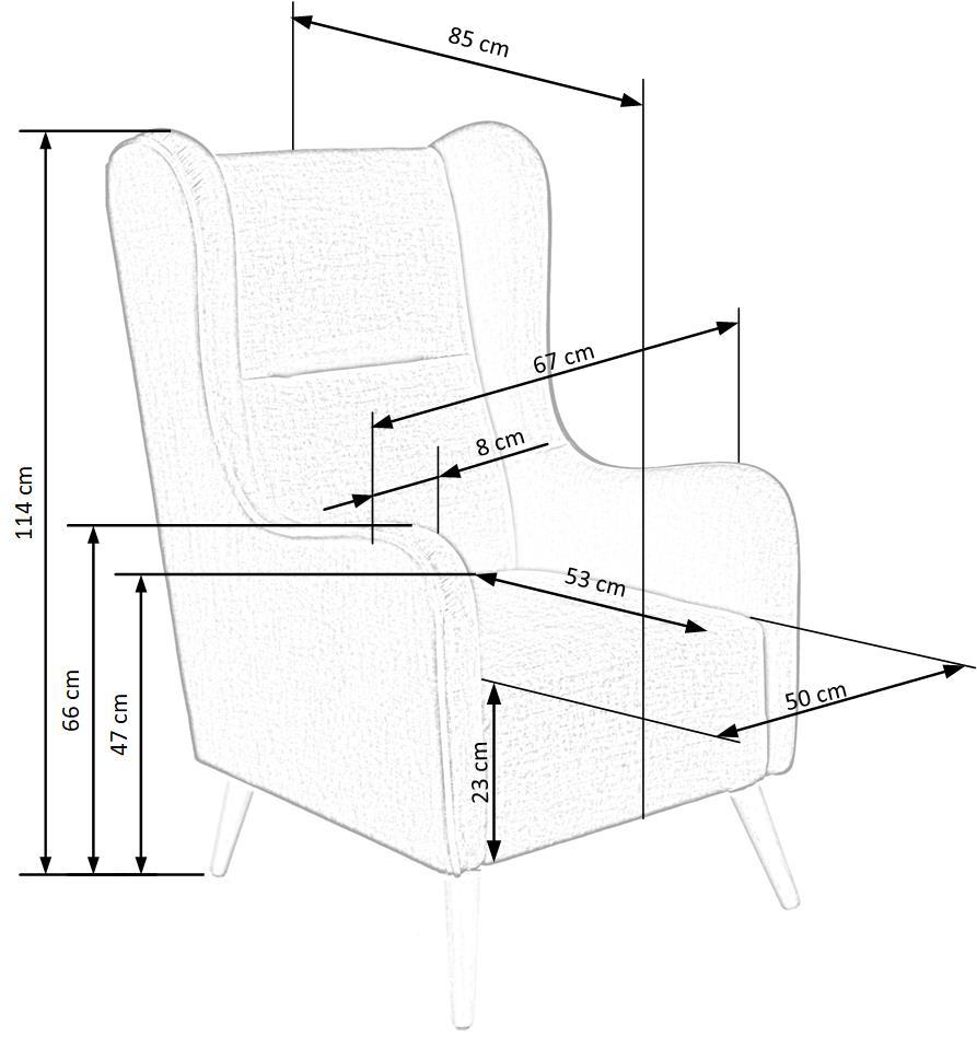 CH krēsls 67/85/114/46 cm antracīts - N1 Home