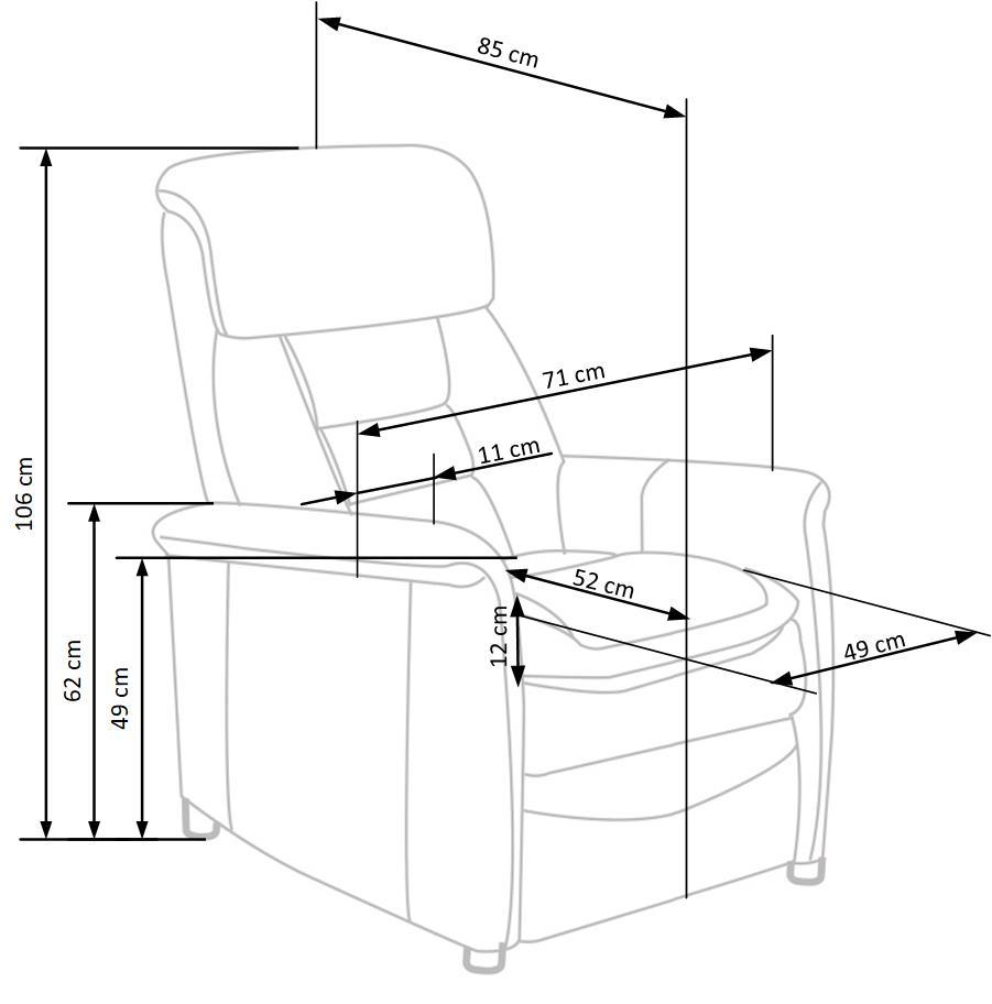 Krēsls Jorf 71/85-155/106-79/49 cm bēšs - N1 Home
