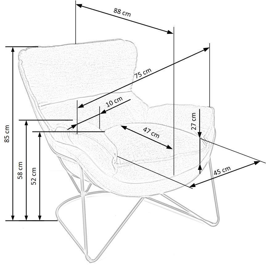 Krēsls Volt 75/88/85/52 cm tumši pelēks