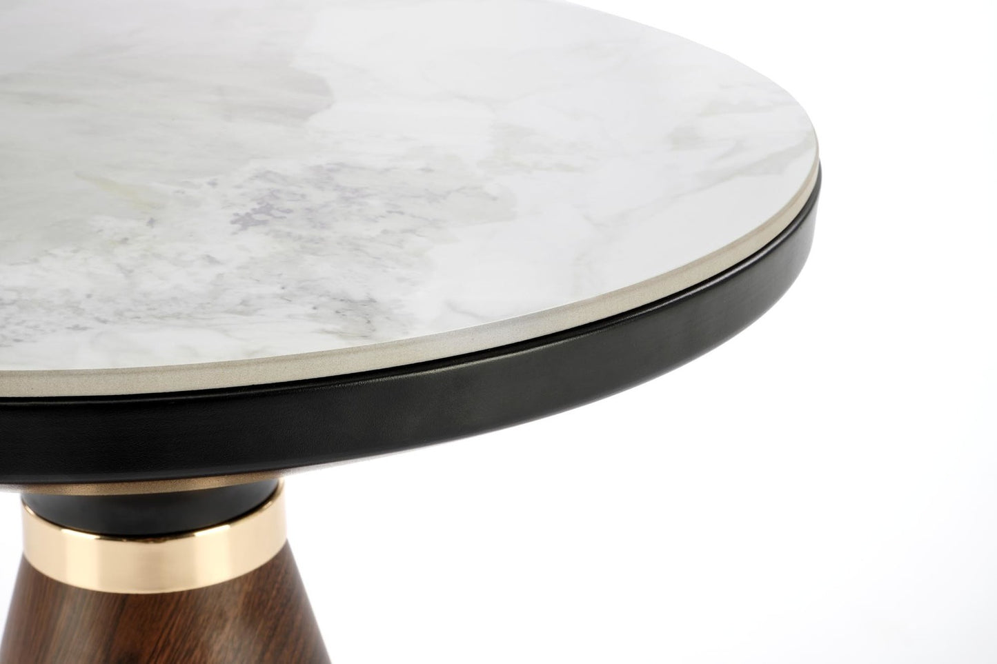 Kafijas galdiņš GN 50/53 cm balts marmors/rieksts/zelts - N1 Home