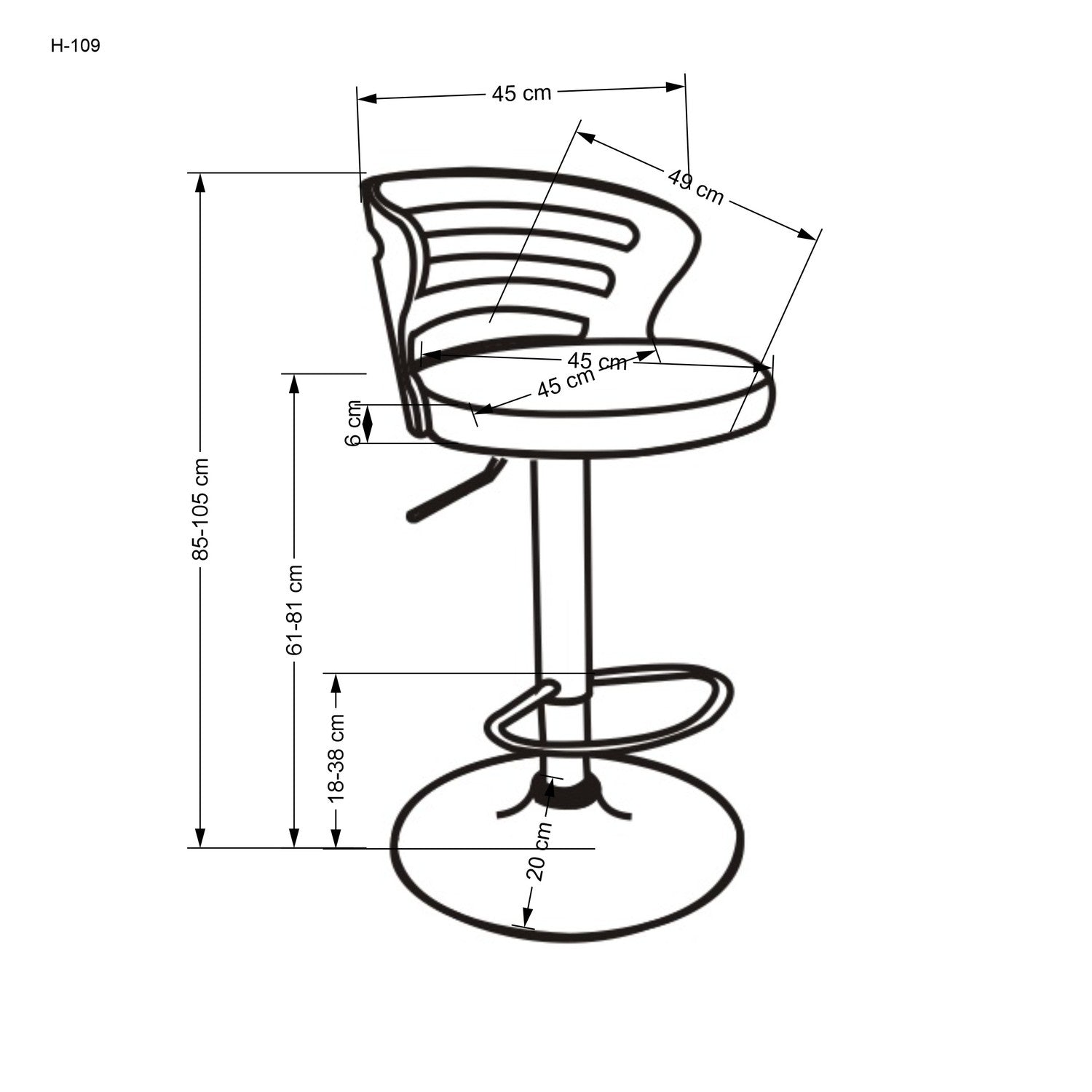 NE krēsls krēms/rieksts 45/49/85-105/61-81 cm - N1 Home