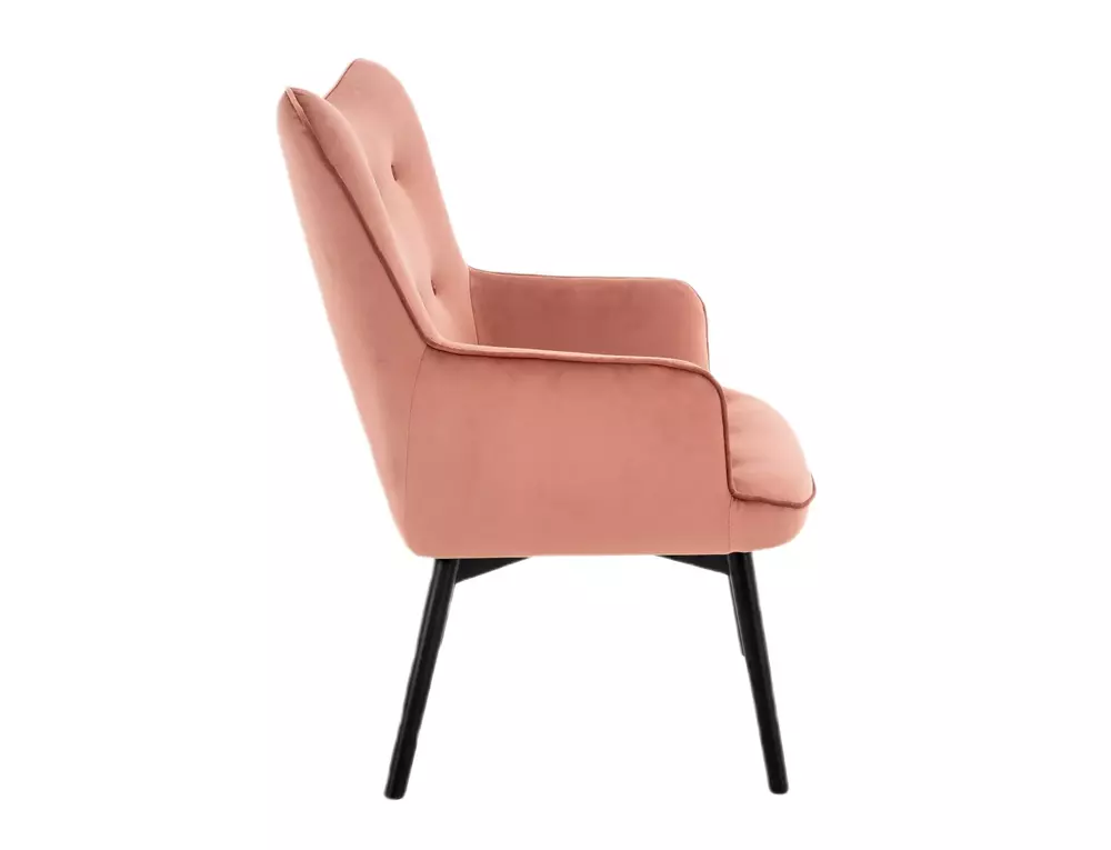 Krēsls VIK 46/52/99 cm antik rozā/melns - N1 Home