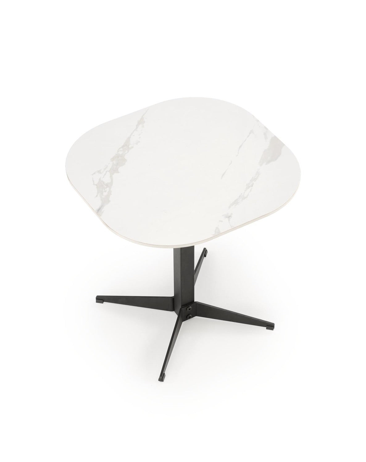 Kafijas galds Bors 80/80/40; 50/50/50 cm balts marmors/melns - N1 Home