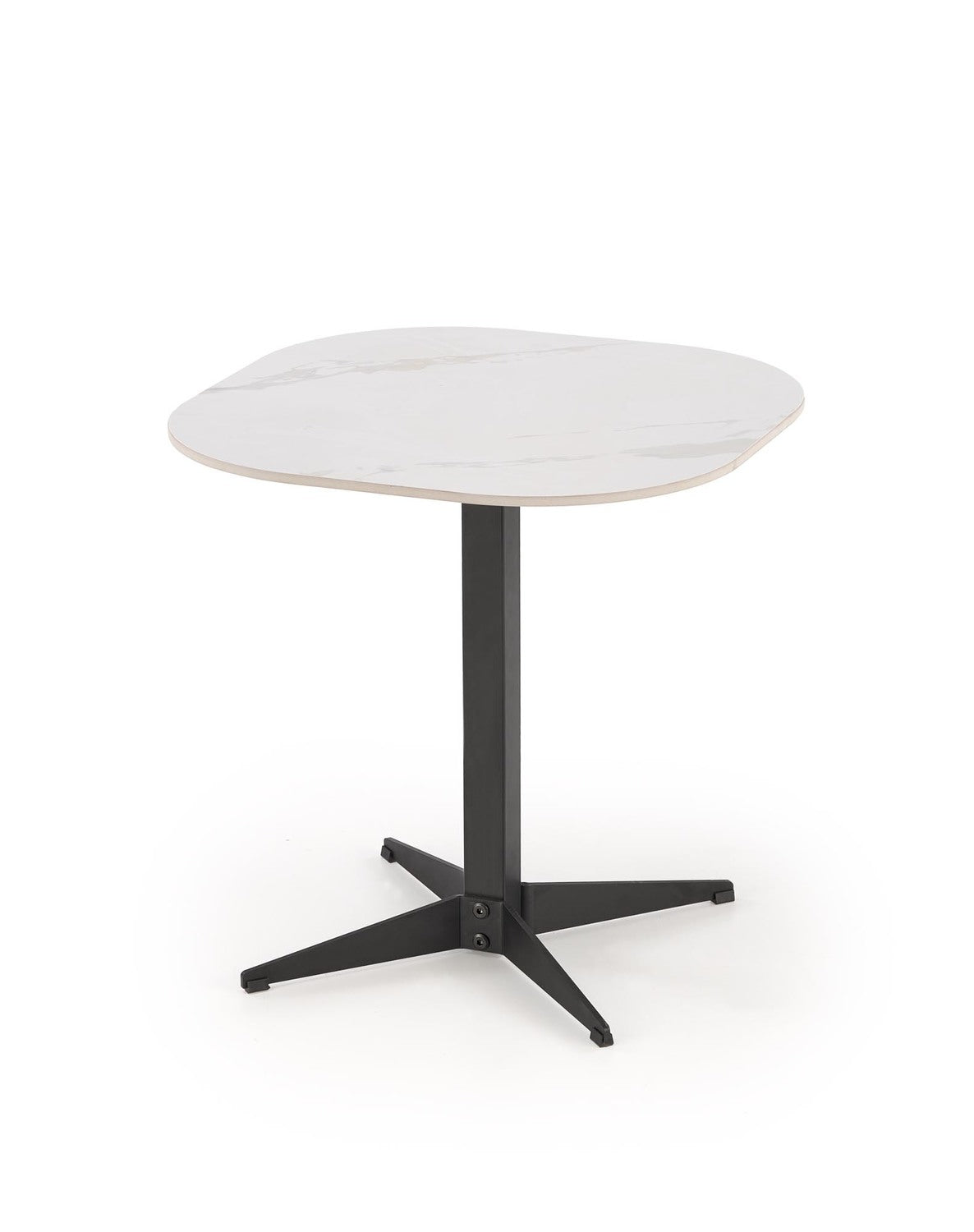 Kafijas galds Bors 80/80/40; 50/50/50 cm balts marmors/melns - N1 Home