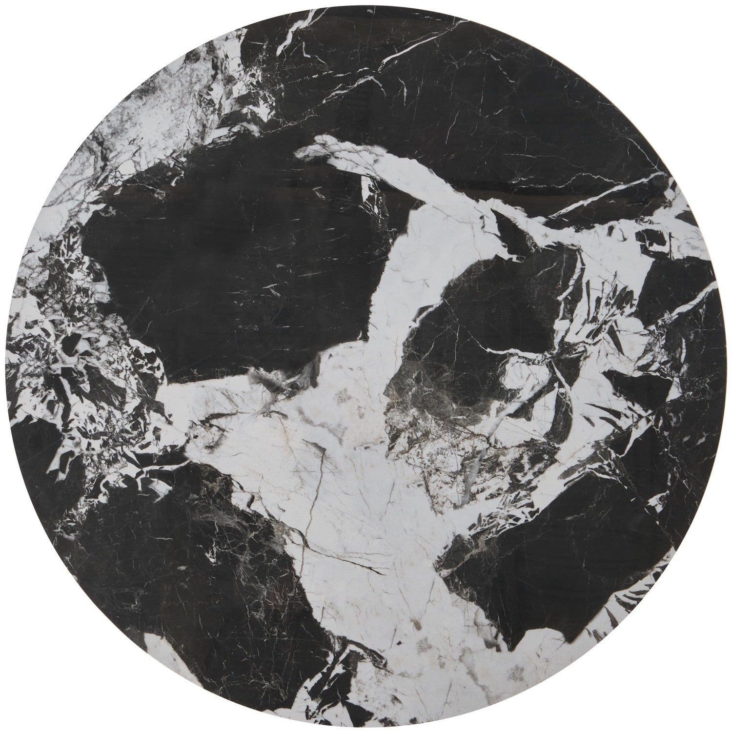 Kafijas galds (2) 70/46 un 50/41 cm melns marmors/melns - N1 Home