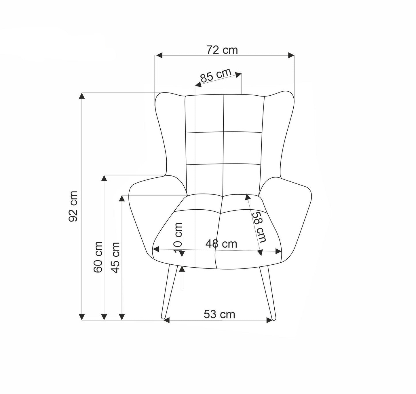 Krēsls Byro 75/85/92/45 cm bēšs - N1 Home