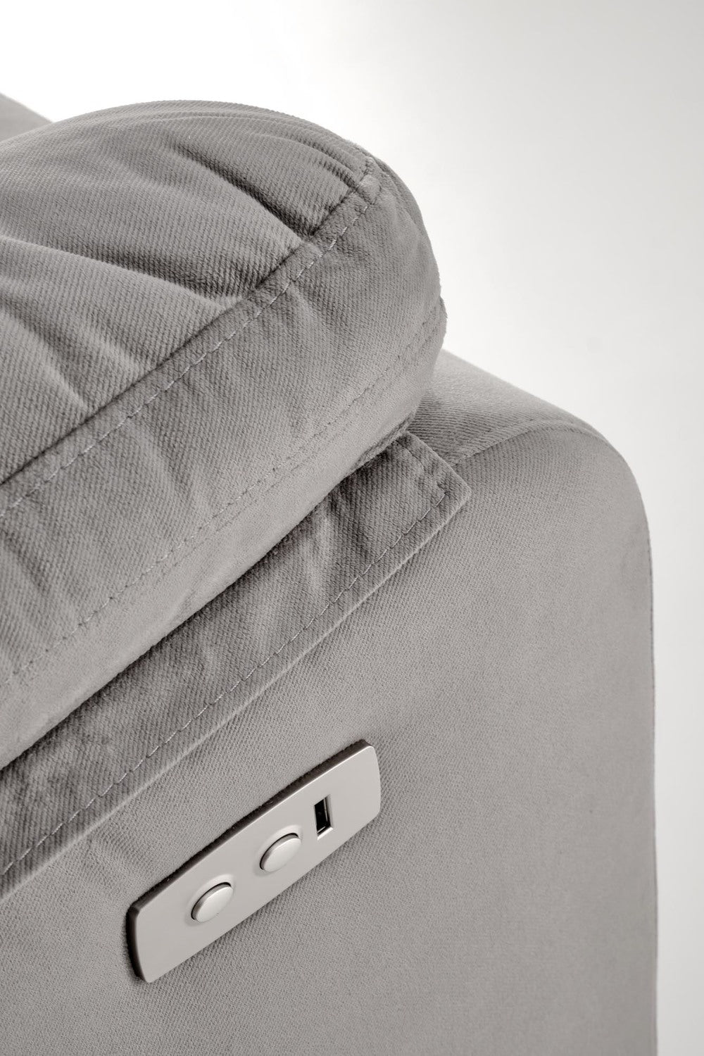 Krēsls Lorit 85/95–162/105/45 cm pelēks