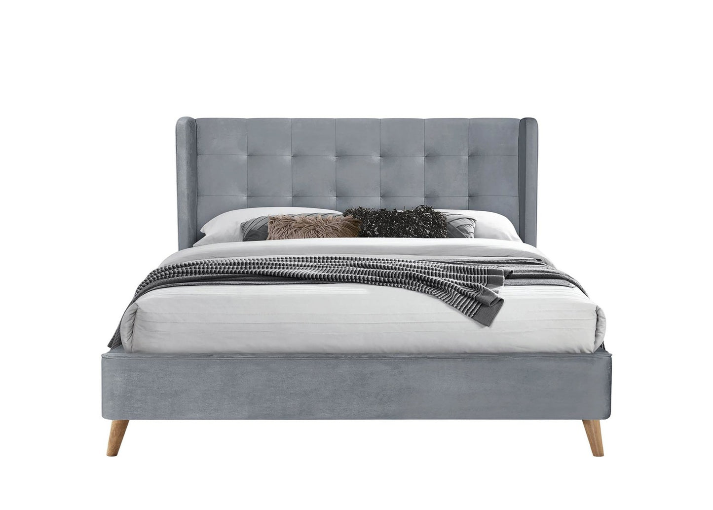 Gulta Esta 102/219/113 cm; 172/219/113 cm pelēks - N1 Home