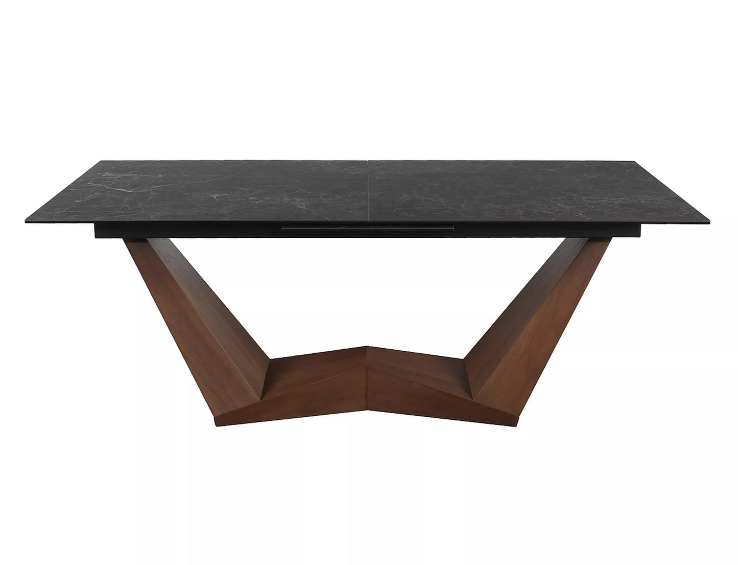 Galds DS 76/98/200-250 cm melns/valrieksts - N1 Home