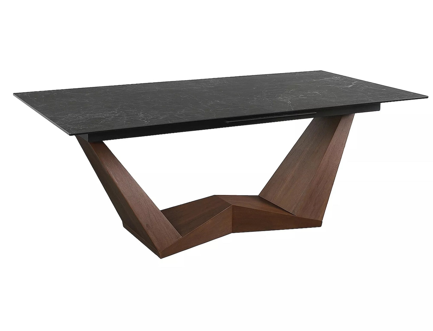 Galds DS 76/98/200-250 cm melns/valrieksts - N1 Home