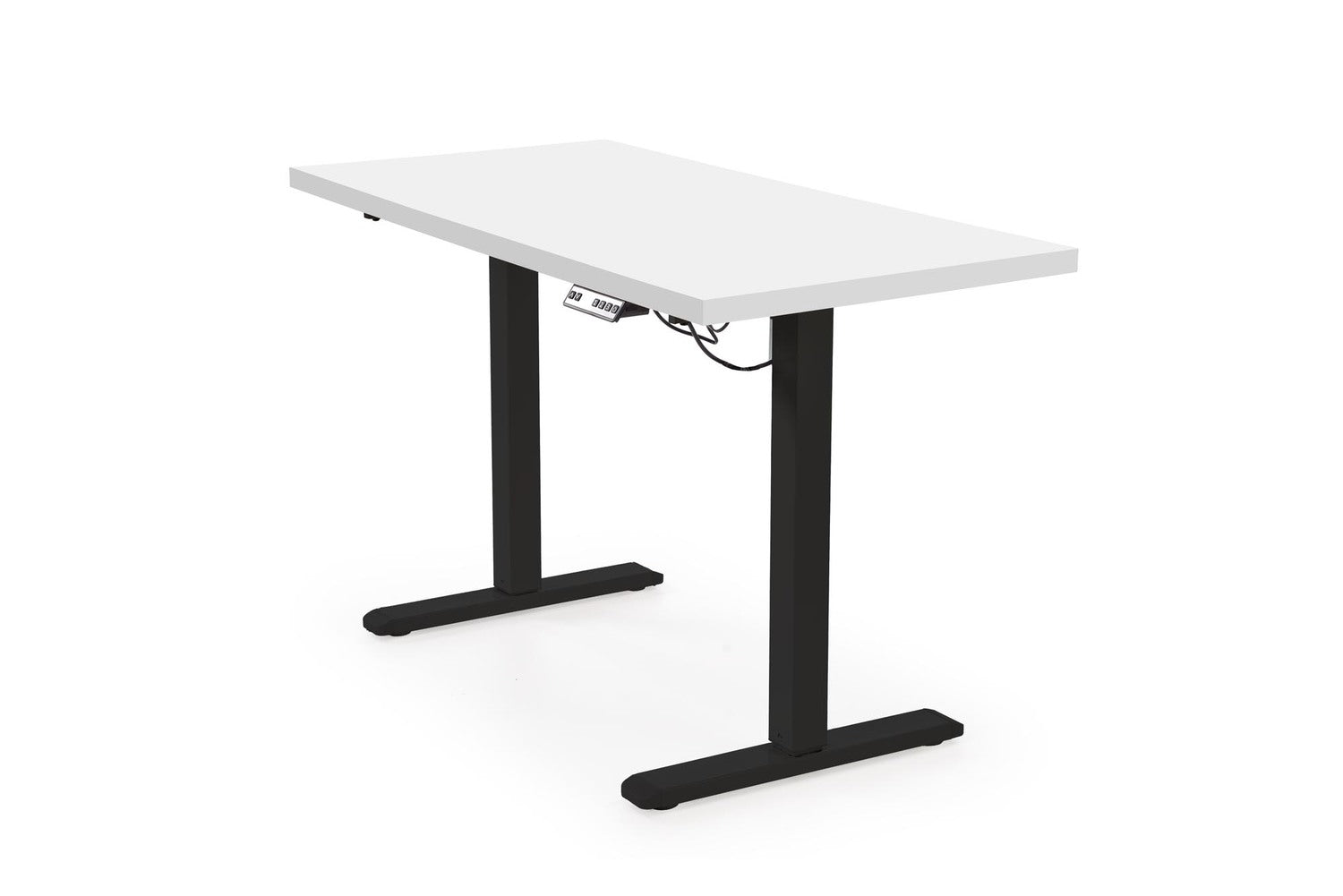 Biroja galds Juras 120/60/75-120 cm balts/melns - N1 Home