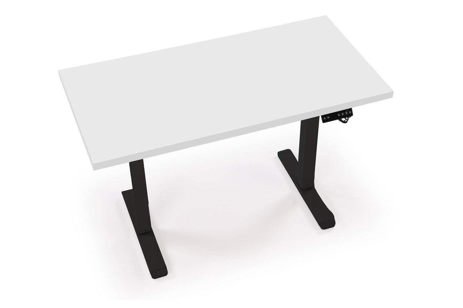 Biroja galds Juras 120/60/75-120 cm balts/melns - N1 Home