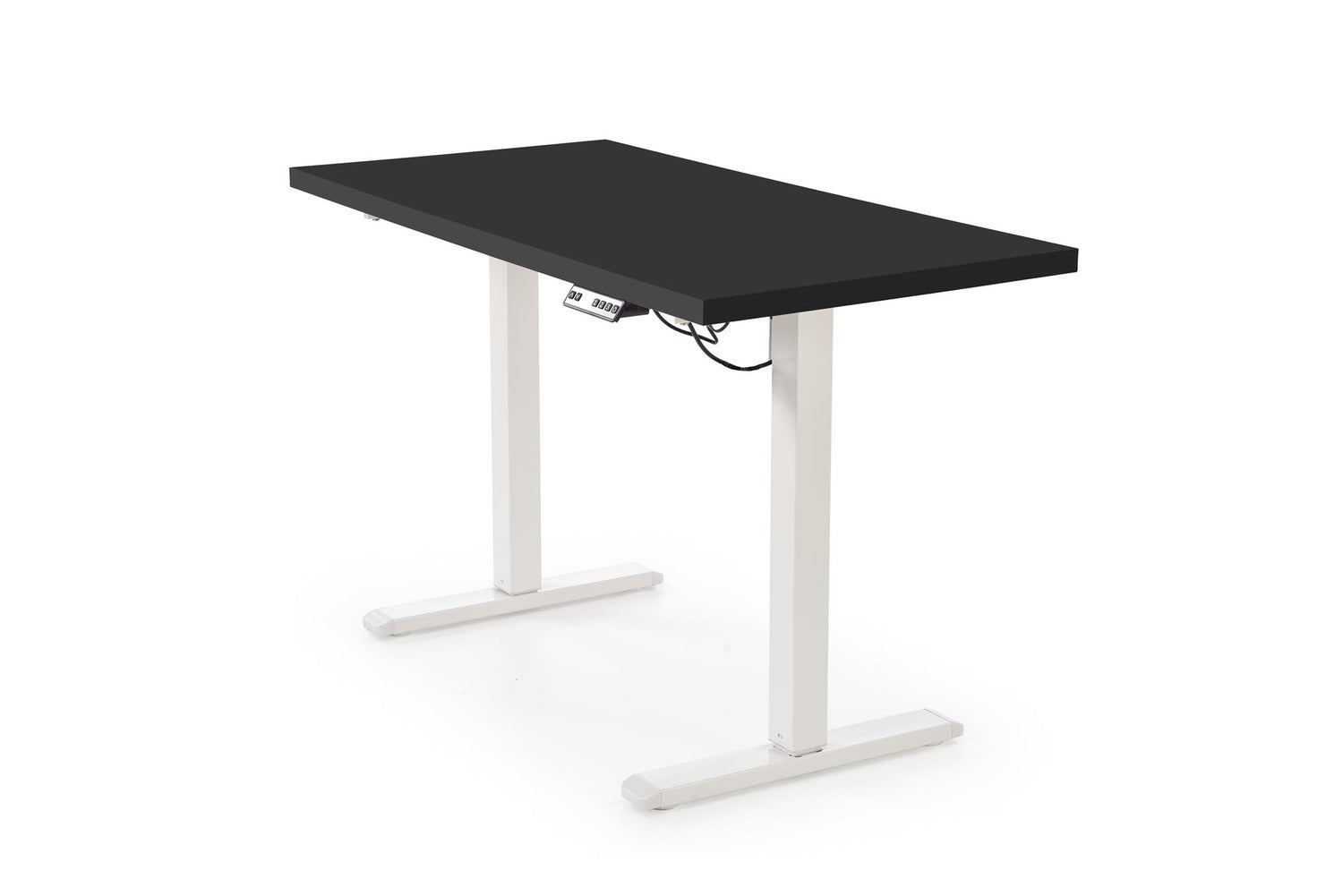 Biroja galds Juras 120/60/75-120 cm melns/balts - N1 Home