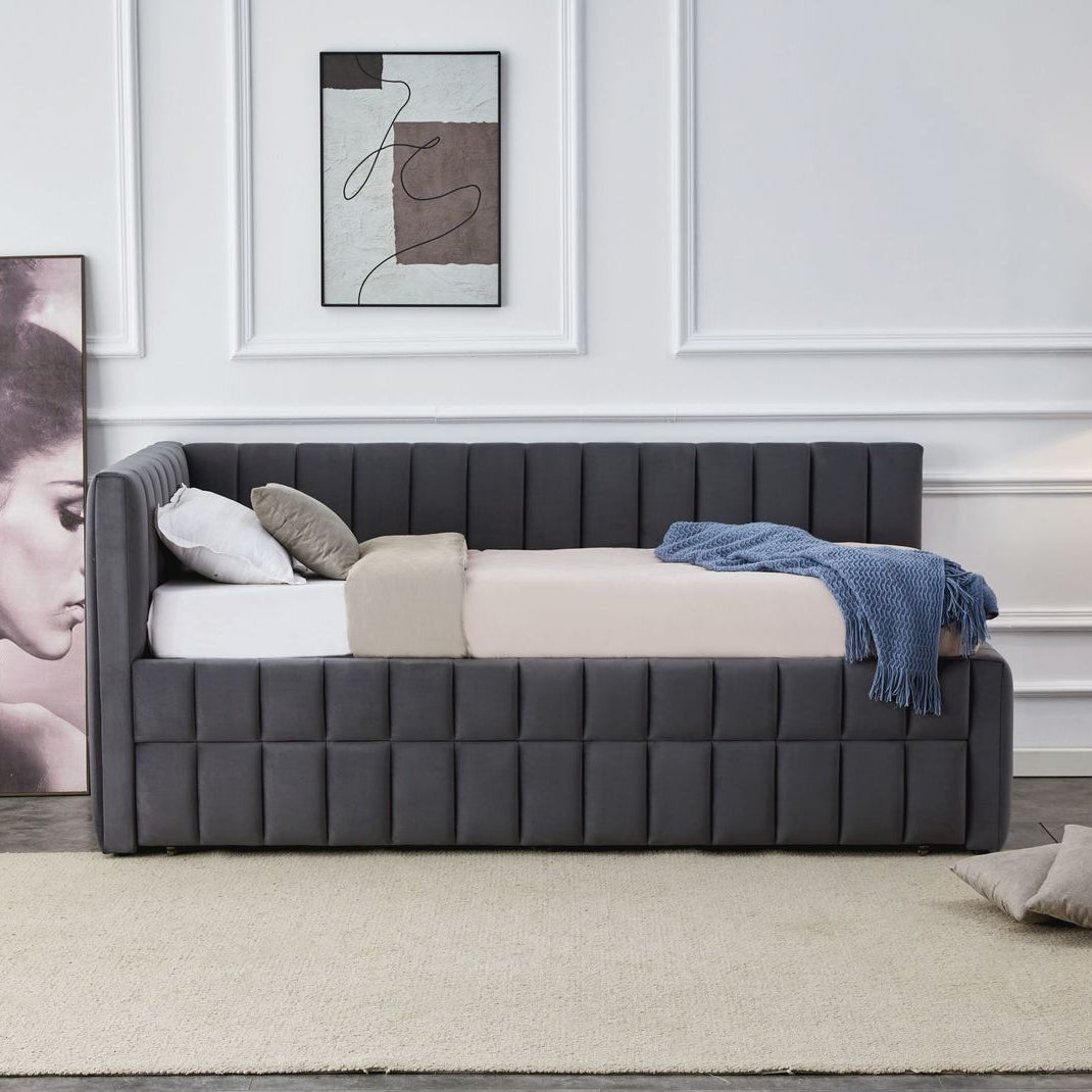 Gulta Deryt 229/105/50 cm pelēks