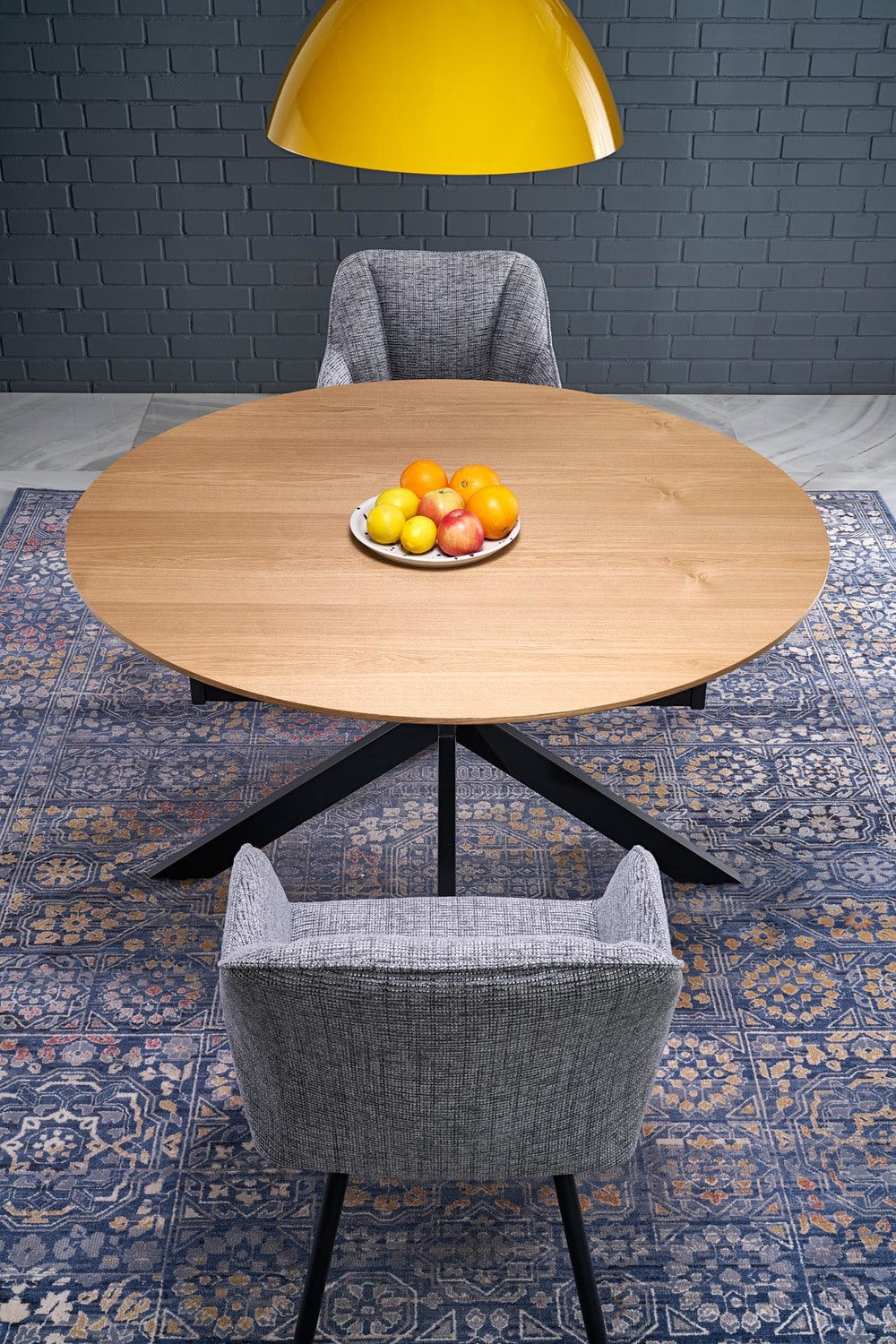 Galds Acos 120/120/75 cm dabīgs/ melns - N1 Home