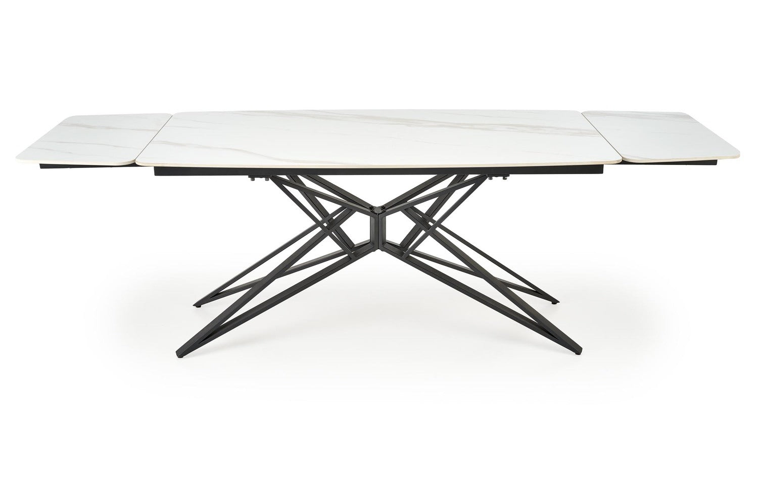 Galds Alfin 160/91/76 cm balts marmors/melns - N1 Home