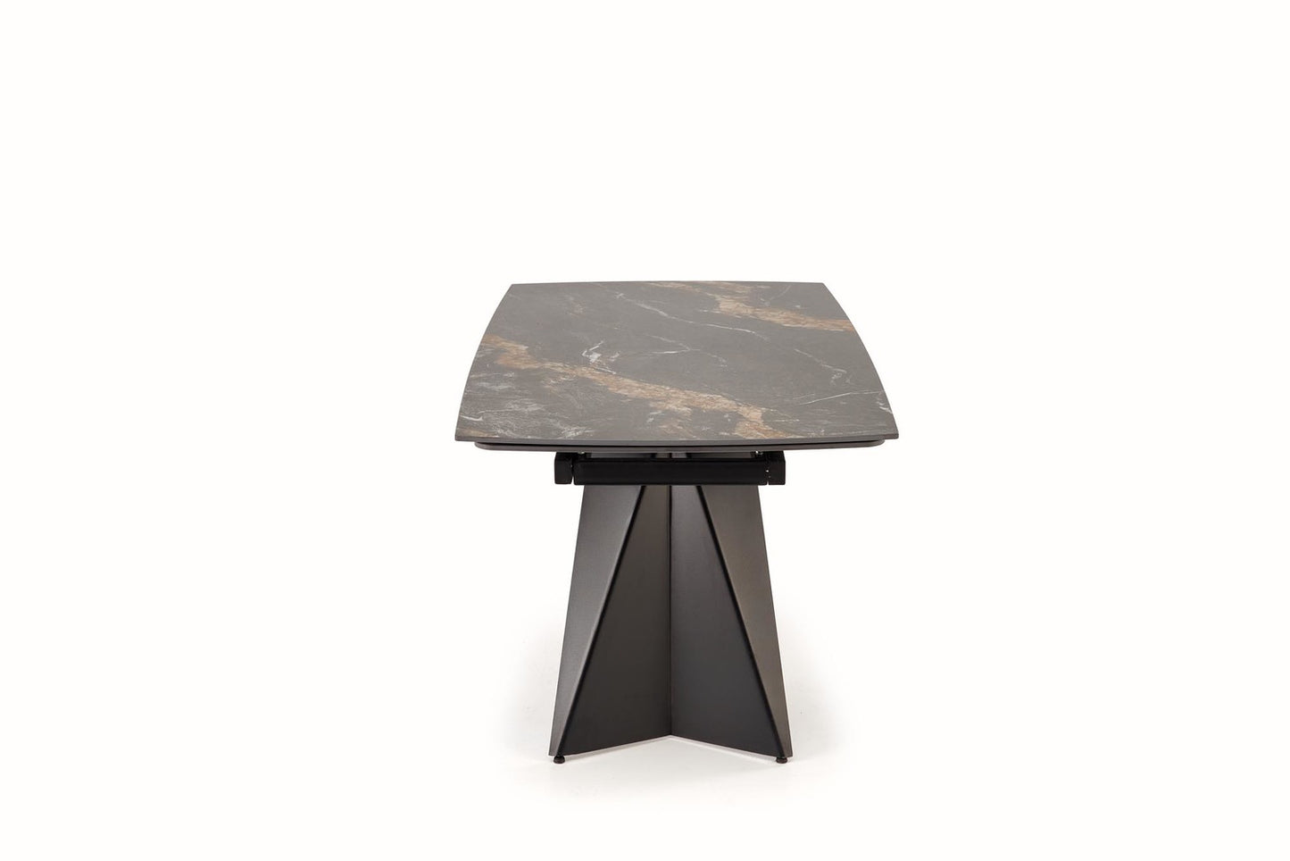 Galds Armo 165-241/90/77 cm melns marmors/melns - N1 Home