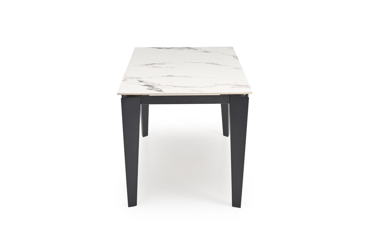 Galds Feix 81/76/141-184 cm balts marmors/melns - N1 Home