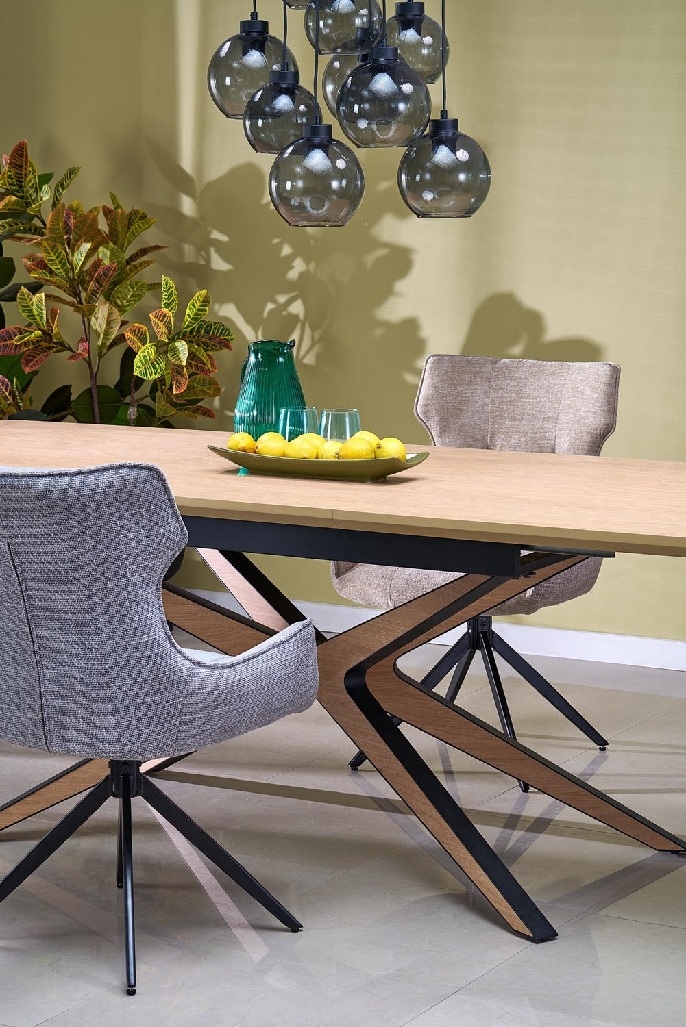 Galds Jamis 160/90/76 cm dabīgs/melns - N1 Home