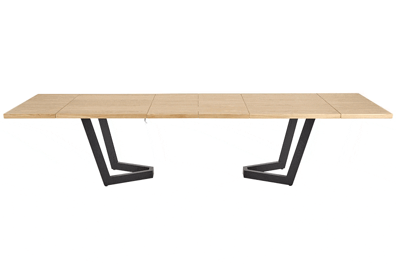 Galds Massi 2 160/90/77 cm ozols/melns - N1 Home