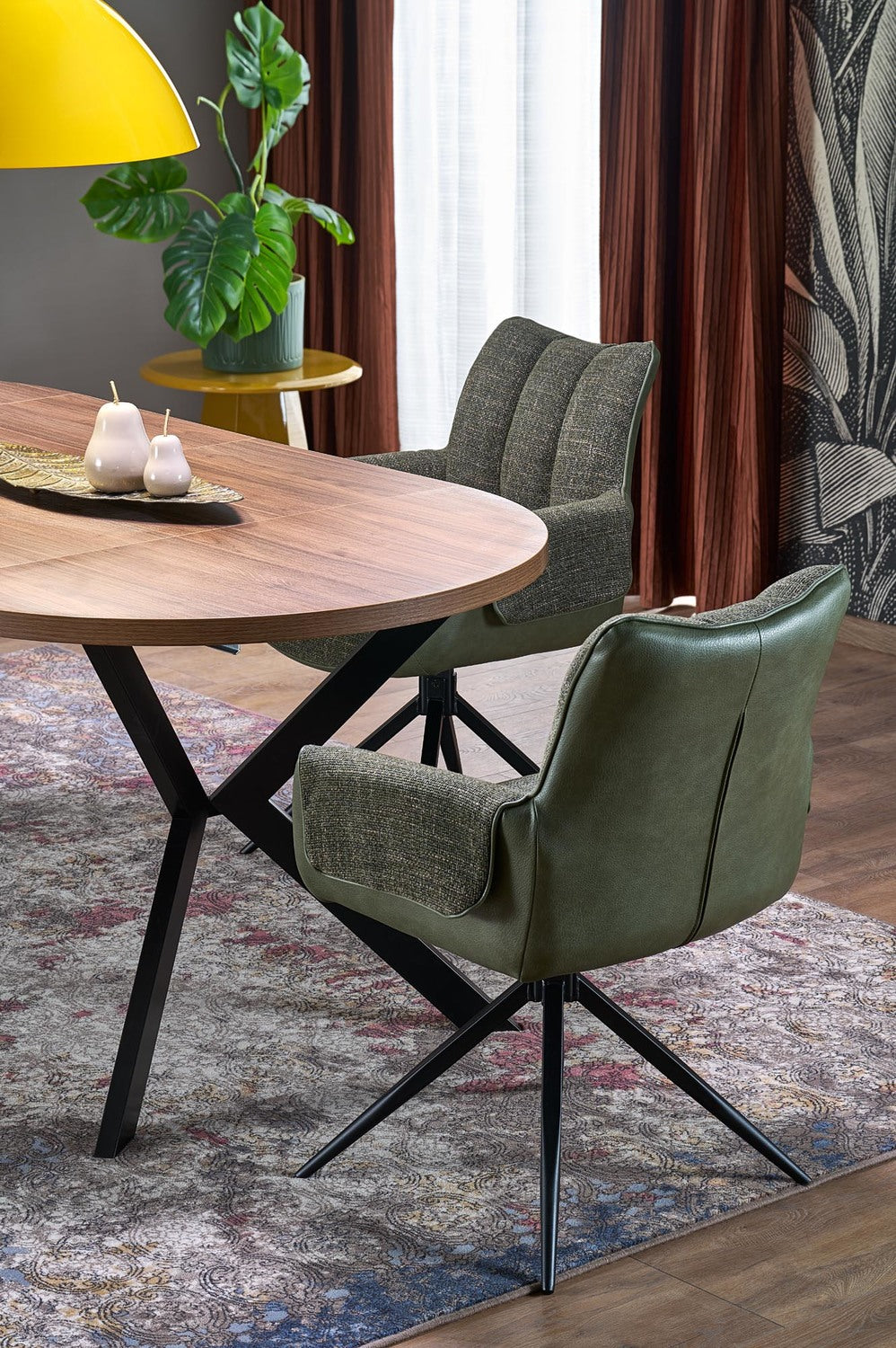 Galds Pero 100/75 cm valrieksts/melns - N1 Home