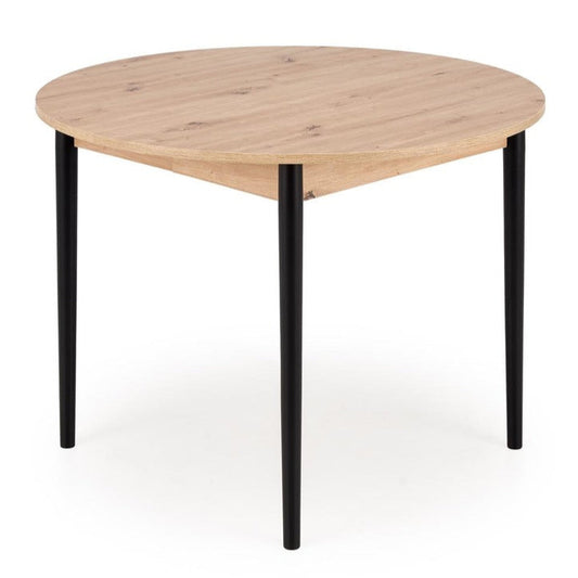 Galds Pivols 102/102/75 cm amatnieciskais ozols/melns - N1 Home