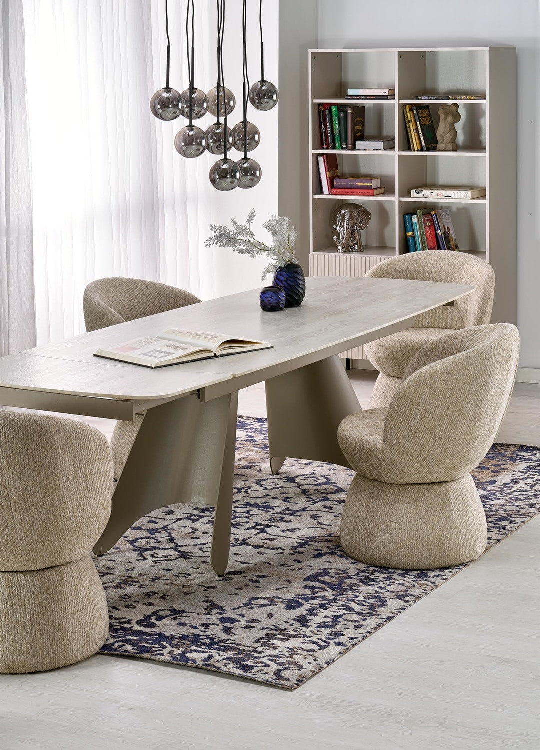 Galds Salih 180/90/76 cm travertīns/kašmirs - N1 Home