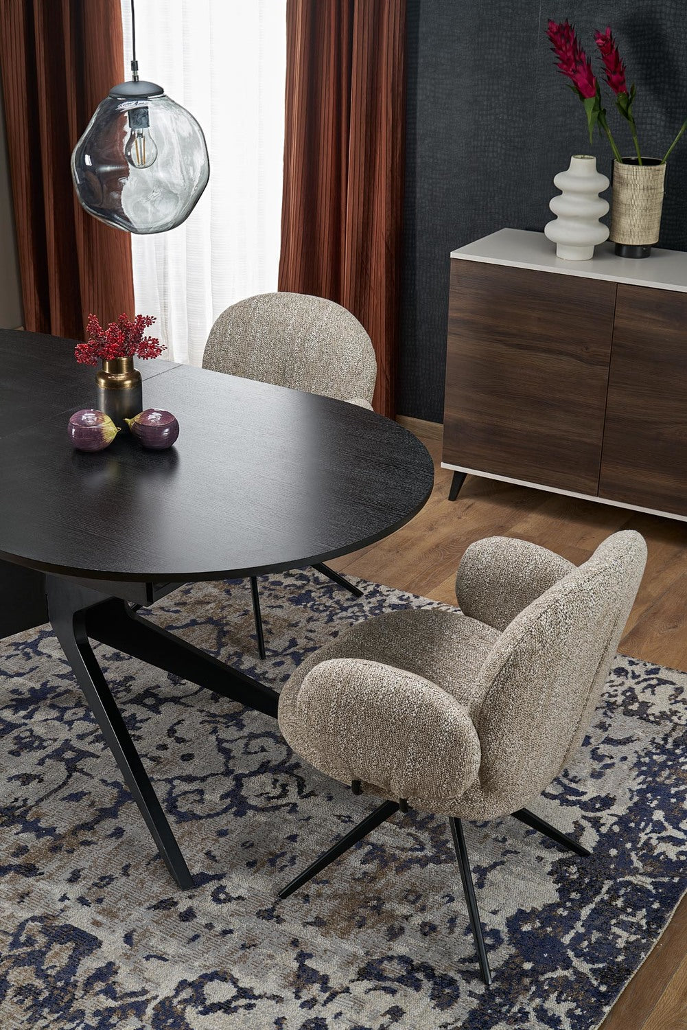 Galds Sandrs 180/100/76 cm melns - N1 Home