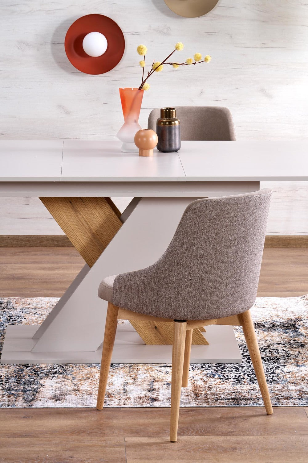 Galds Xareo 130/85/76 cm kašmirs/kremonas ozols - N1 Home