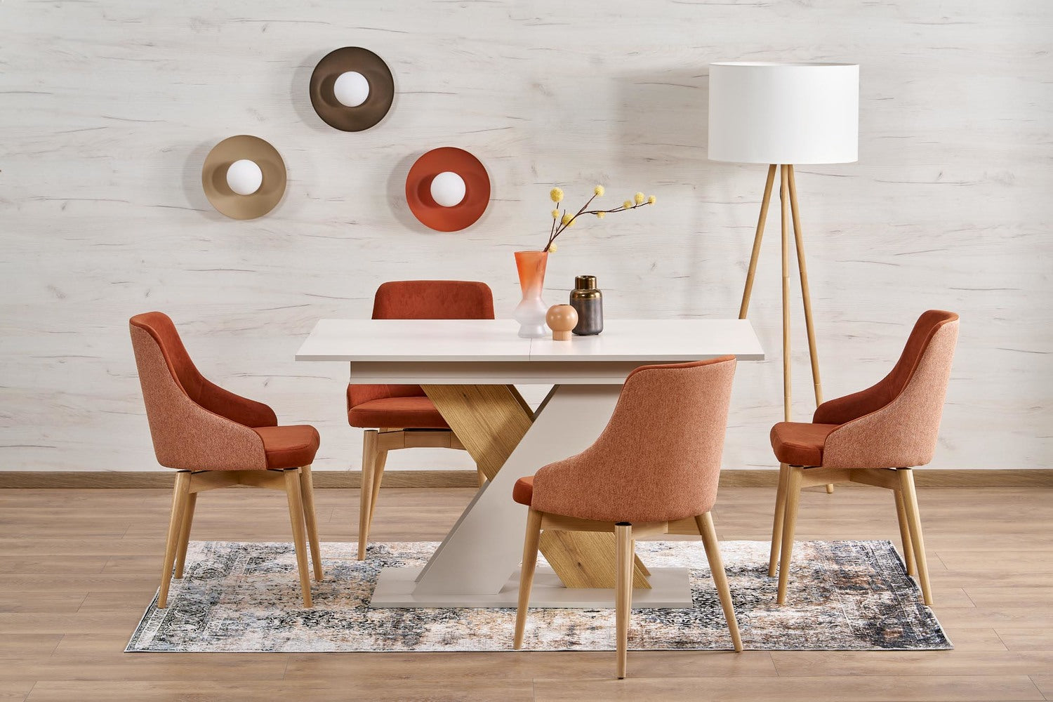 Galds Xareo 130/85/76 cm kašmirs/kremonas ozols - N1 Home