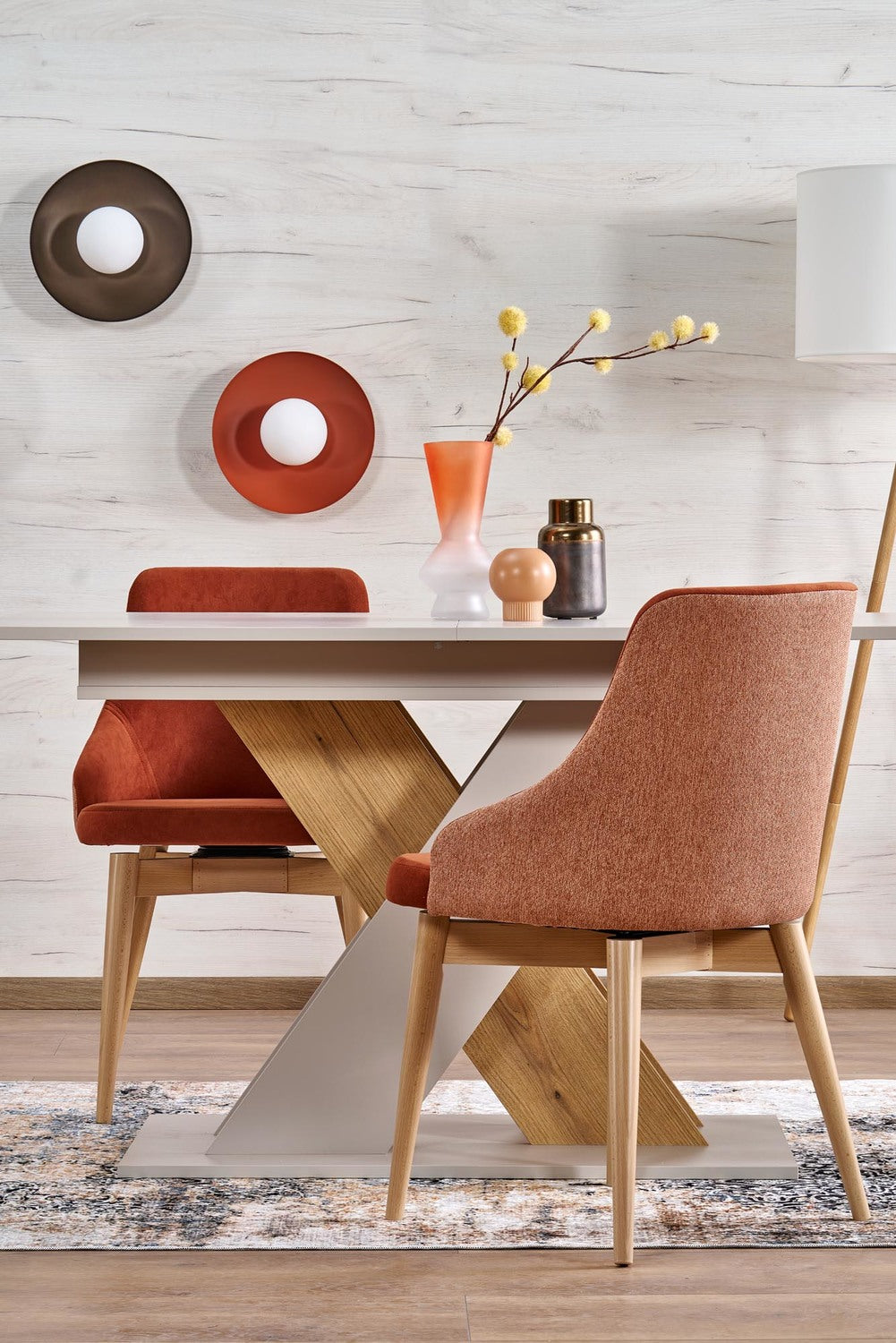 Galds Xareo 130/85/76 cm kašmirs/kremonas ozols - N1 Home