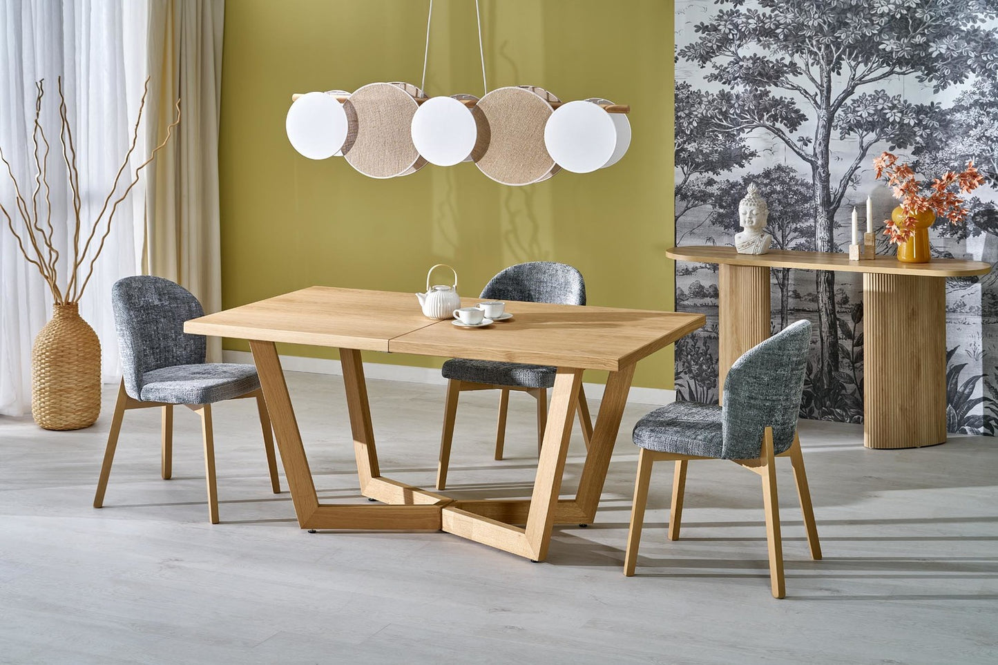 Krēsls Noria 86/48/56/50 cm ozols/pelēks - N1 Home