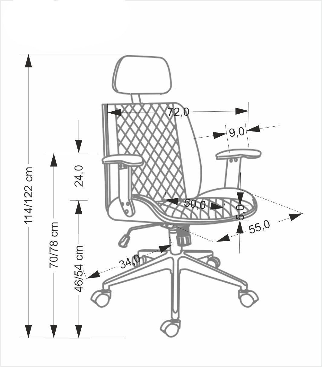 Krēsls Timba 72/68/114-122/46-54 cm valrieksts/bēšs - N1 Home