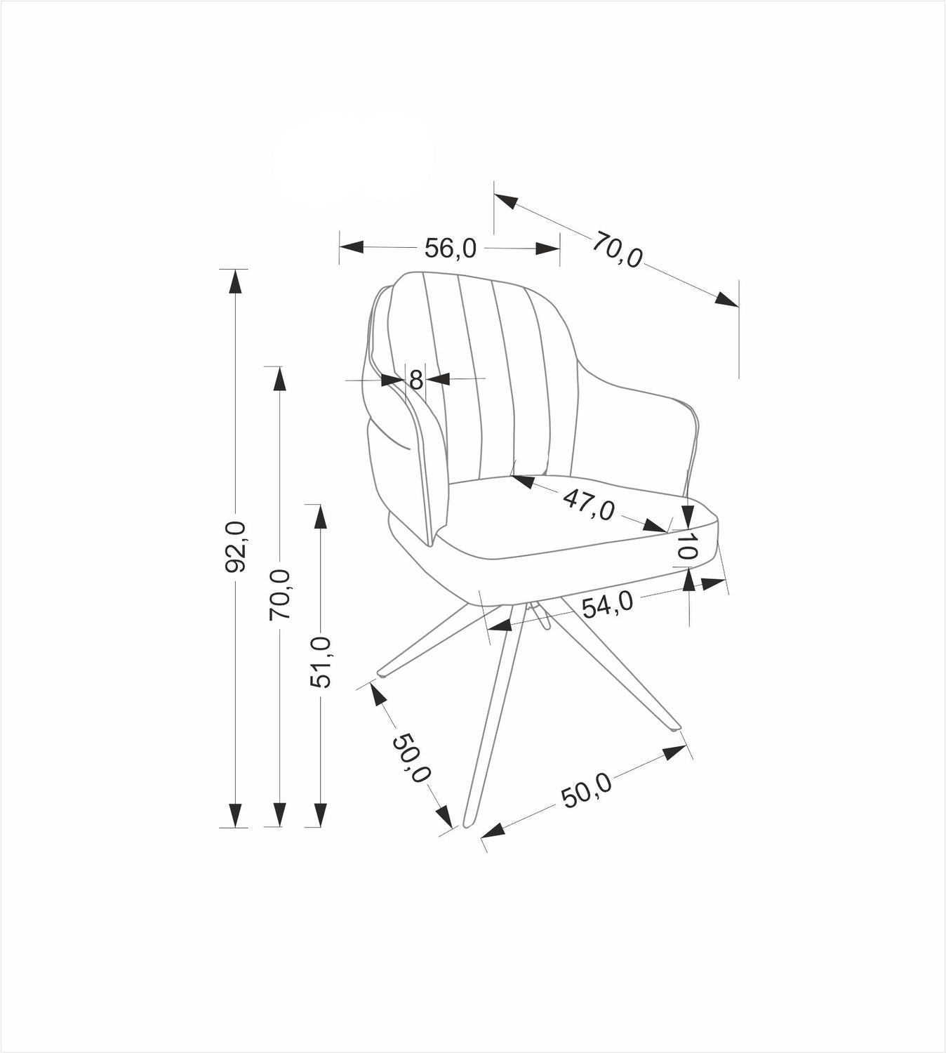 Krēsls Apuli 61/70/92/51 cm bēšs - N1 Home